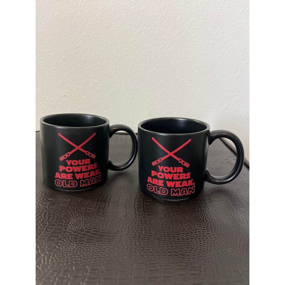 STAR WARS Black Your Powers Are Weak Old Man Ceramic Mugs - Set of 2